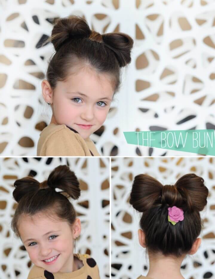 Bow Bun with a Bloom Clip