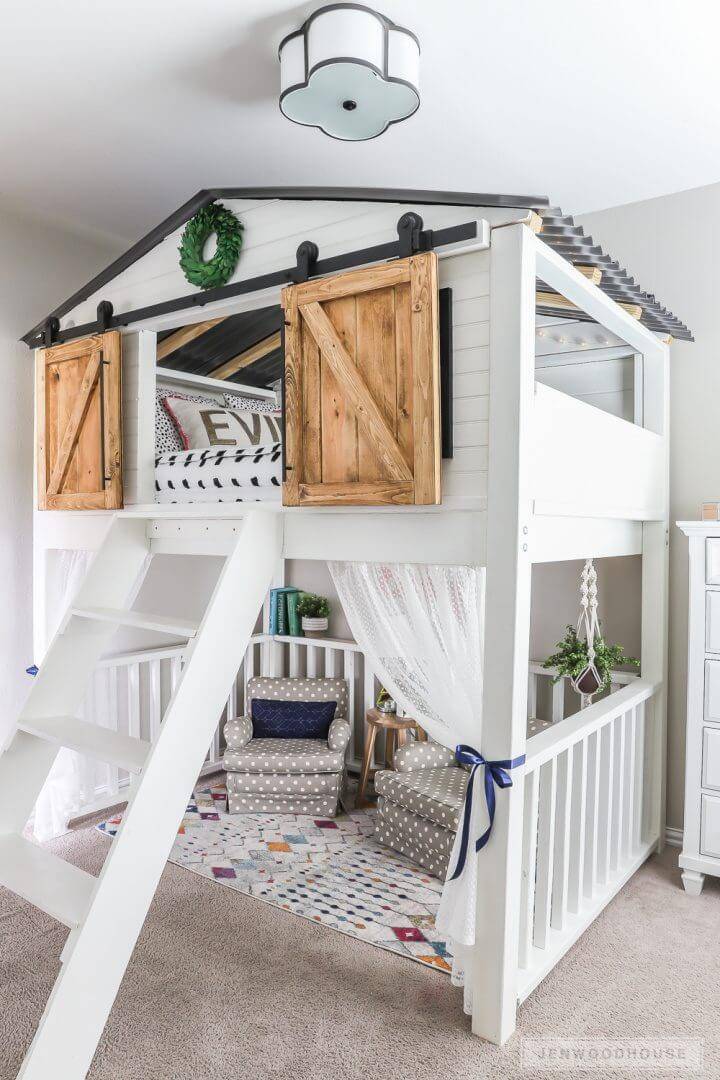Unique Diy Bed Plans For Kids Bedroom, How To Build A Child S Bunk Bed