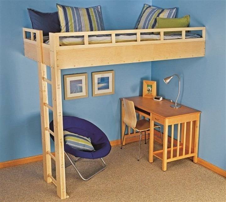 Unique Diy Bed Plans For Kids Bedroom, How To Make Diy Loft Bed