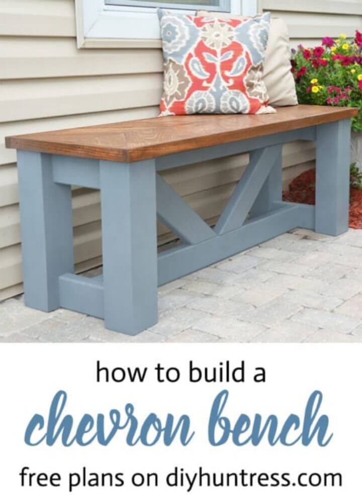 Build a Wooden Chevron Bench