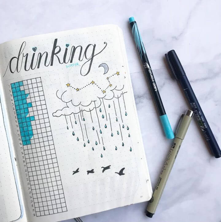 Bullet Journal Water Tracker