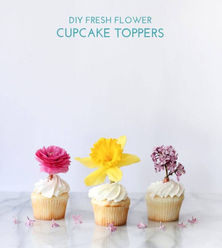 Create Fresh Flower Cupcake Toppers