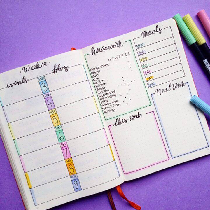 Create Weekly Spreads in Your Bullet Journal