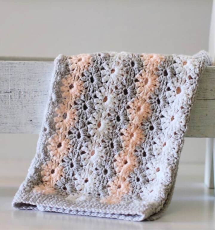 Crochet Petal Stitch Baby Blanket Free Pattern