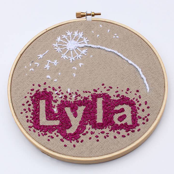 DIY Baby Name Embroidery