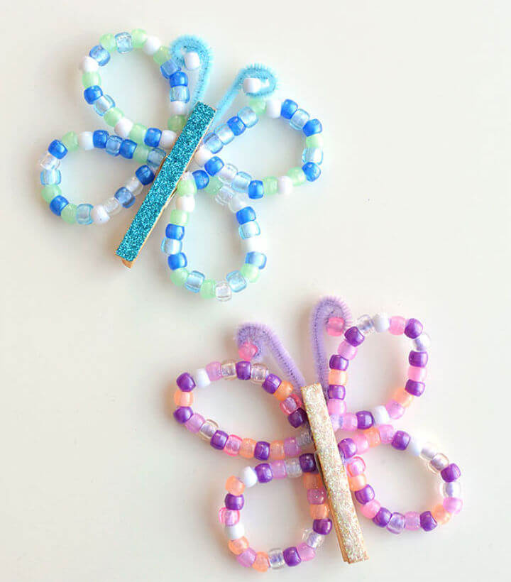 DIY Beaded Pipe Cleaner Butterflies