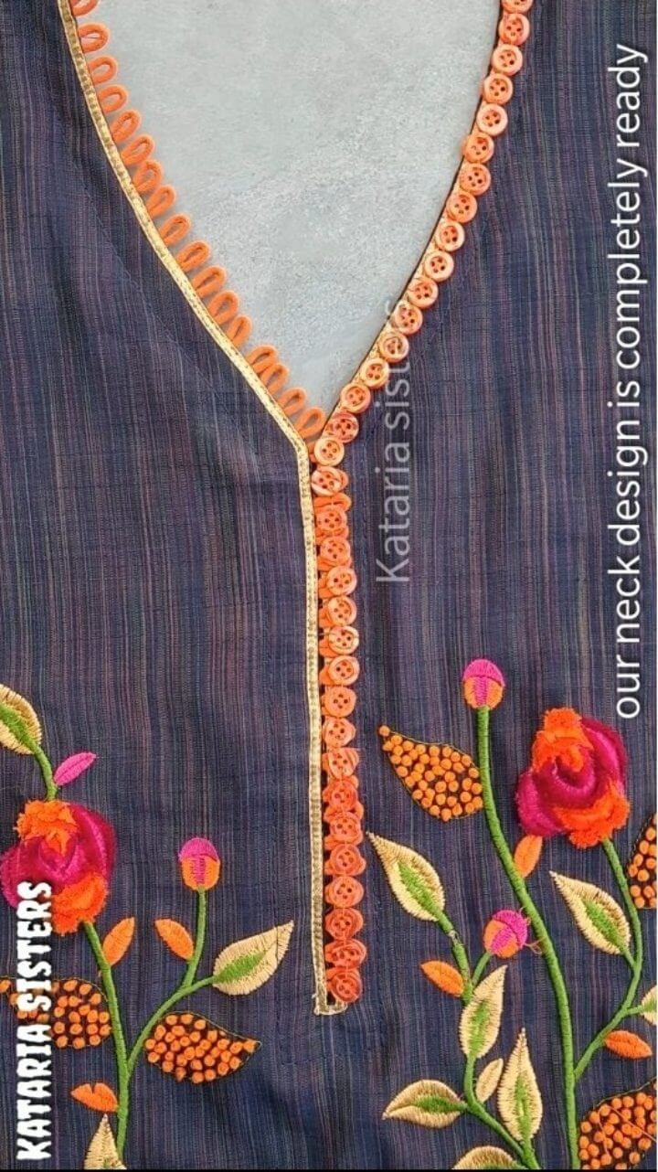 DIY Button Loops Neck Design