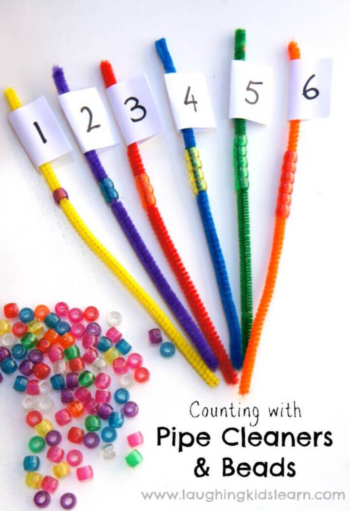 DIY Counting Beads on Pipe Cleaners