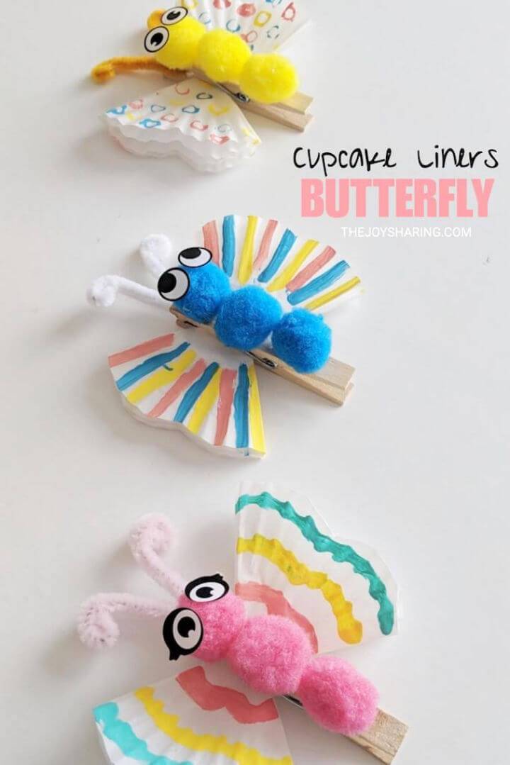 DIY Cupcake Liner Butterfly Craft for Kids