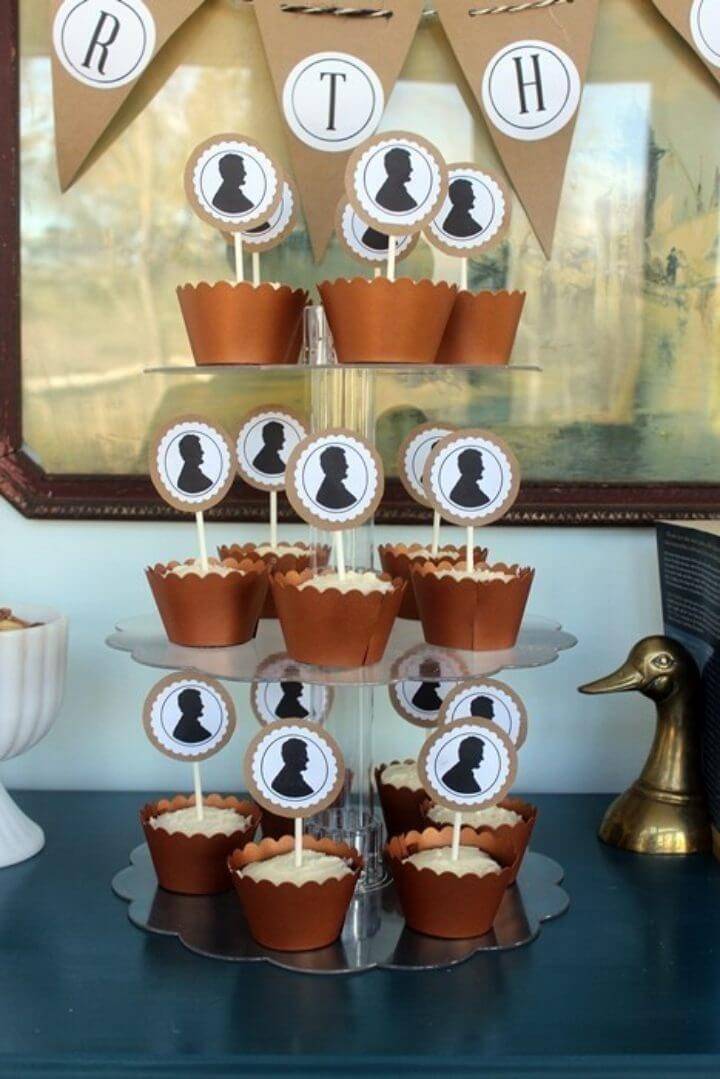DIY Cupcake Topper Abe Lincoln Birthday Party
