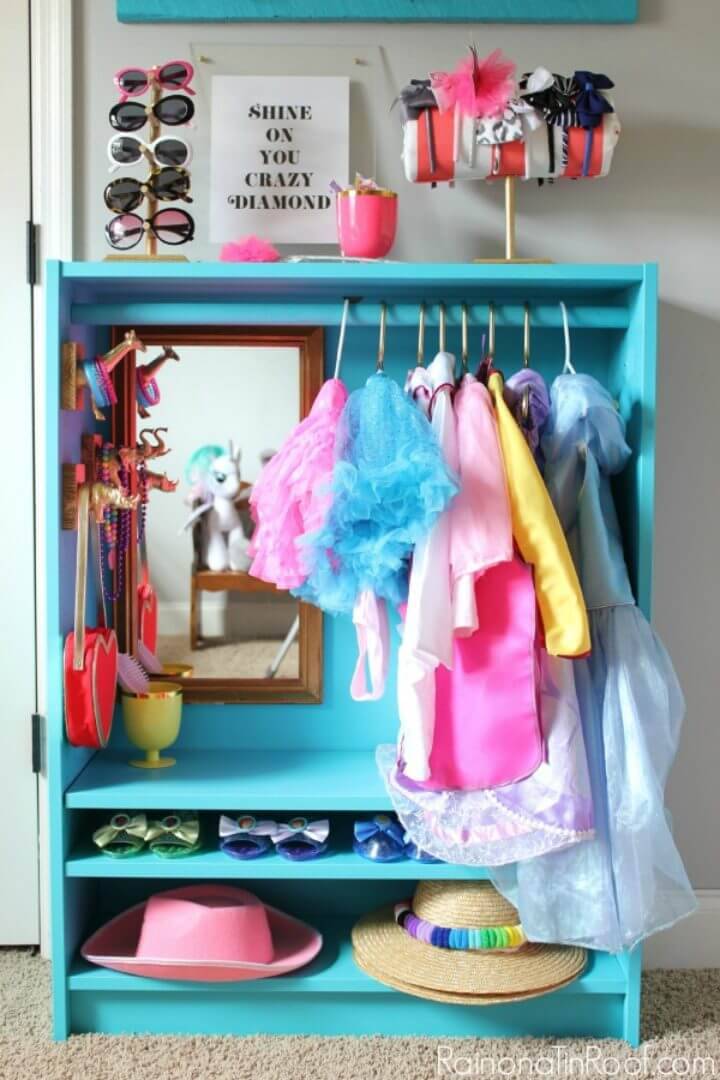DIY Dress Up Storage from a Bookcas