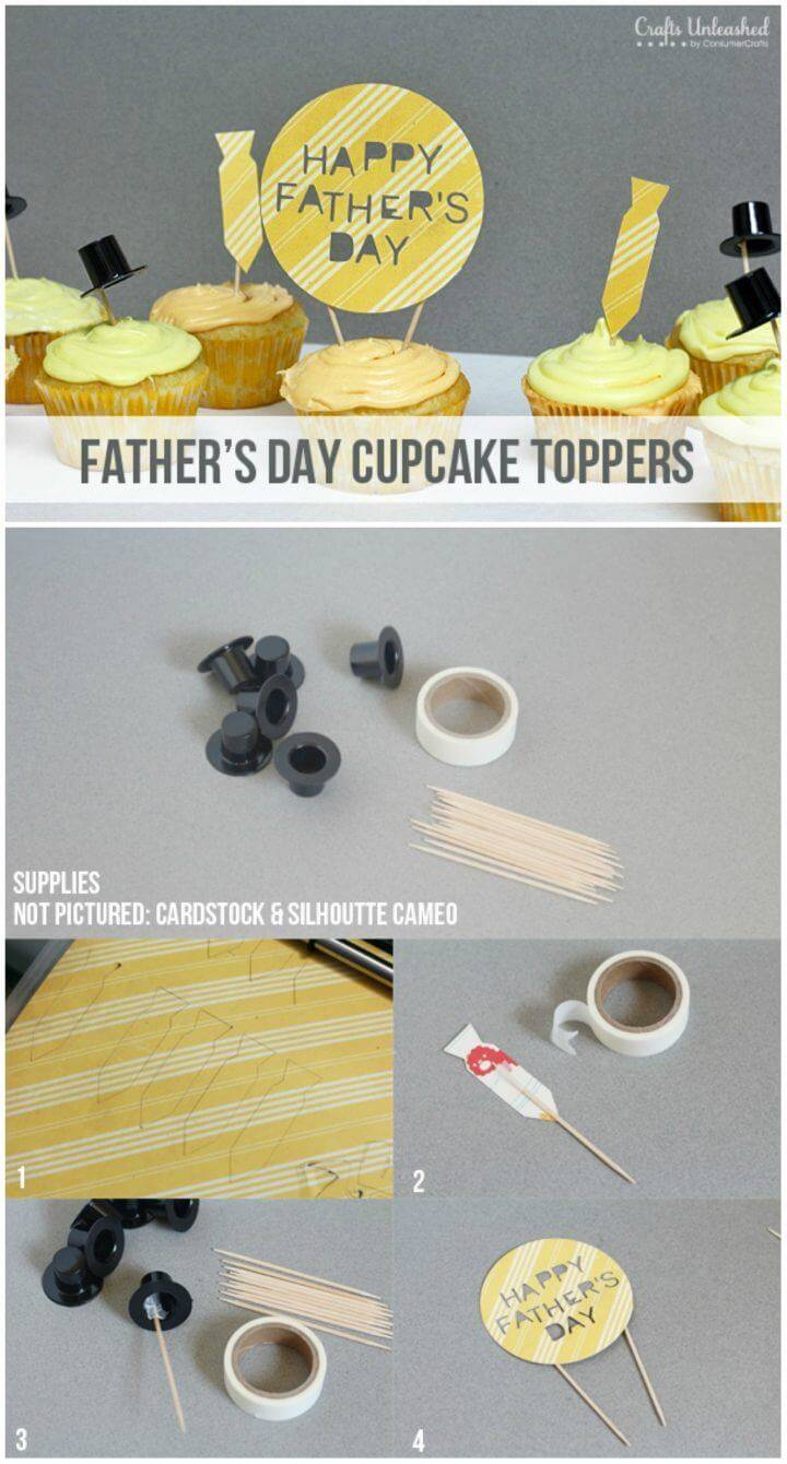 DIY Father’s Day Cupcake Toppers Combo