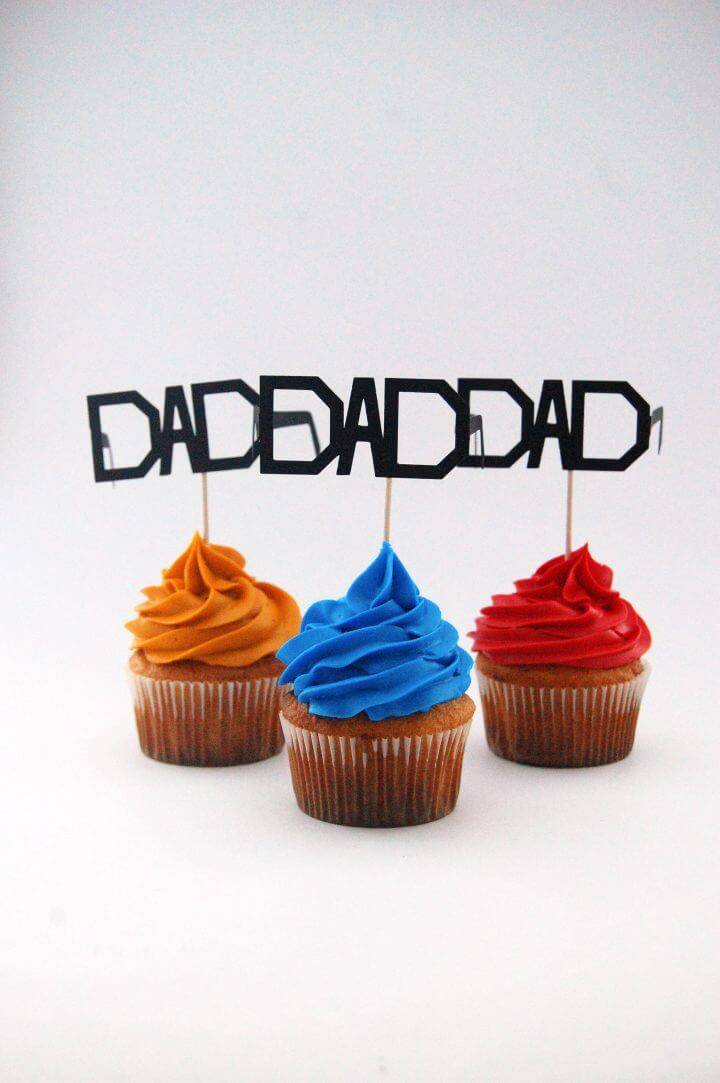 DIY Father’s Day Cupcake Toppers