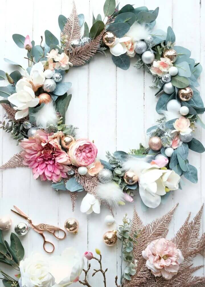 Simple Faux Floral Wreath Ideas