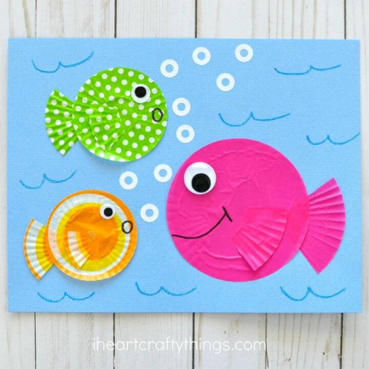 DIY Fish Kids Craft Out of Cupcake Liners