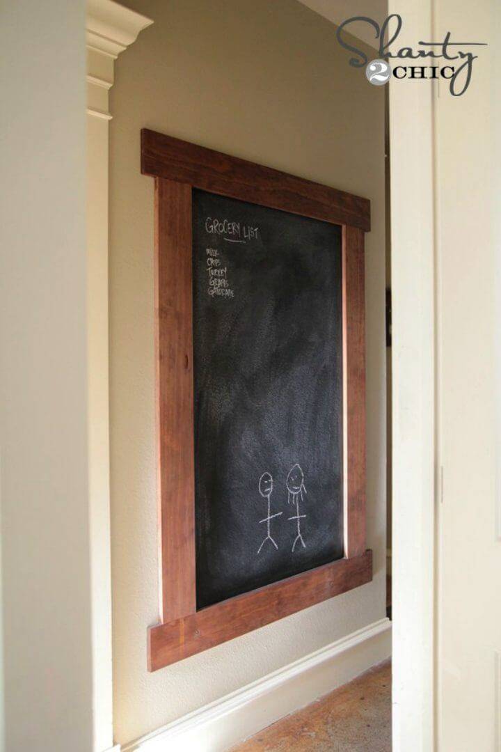 Handmade Wooden Framed Chalkboard Wall