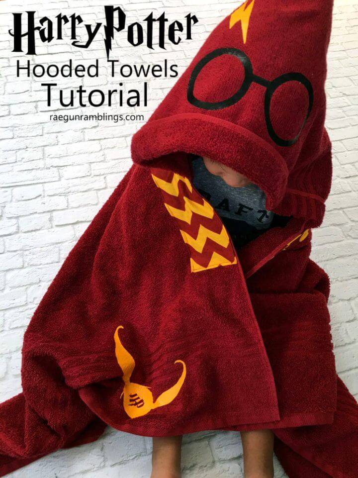 DIY Harry Potter Hooded Towels