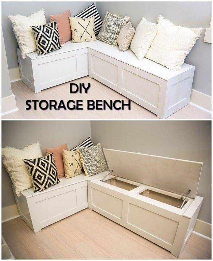 DIY Kitchen Nook Storage Bench