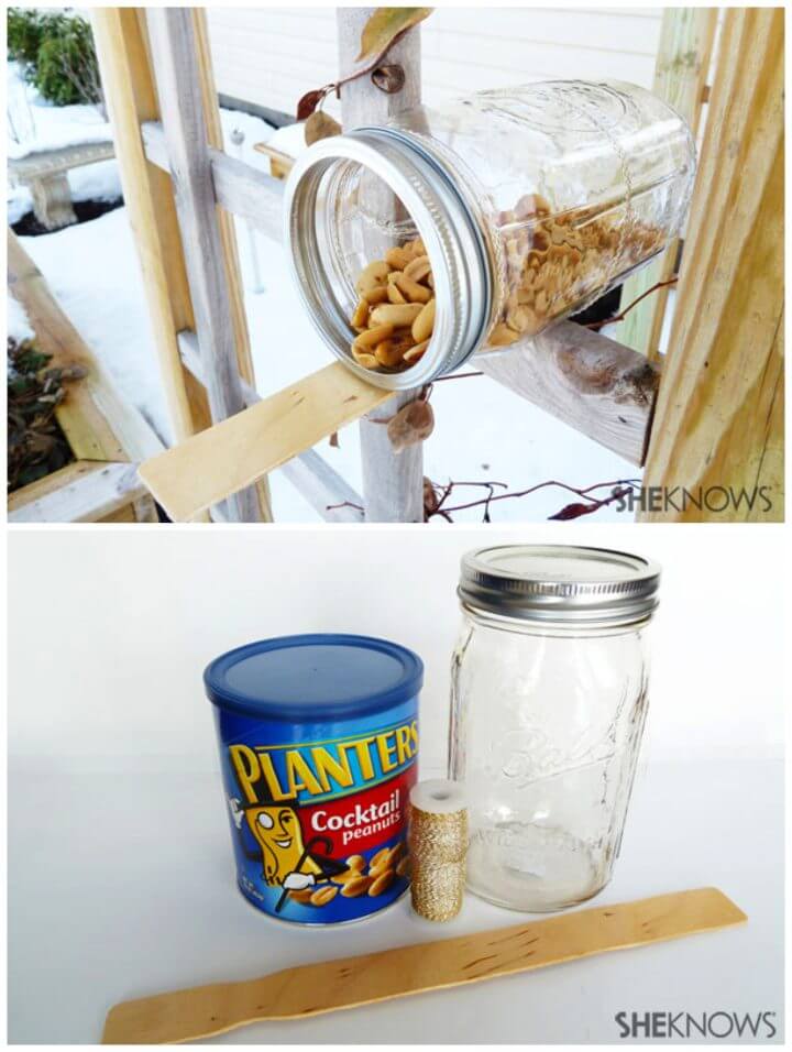 DIY Mason Jar Squirrel Feeder