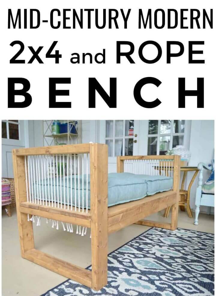 DIY Outdoor Rope Bench