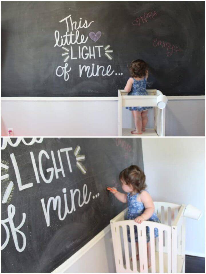 DIY Playroom Chalkboard Wall for Kids