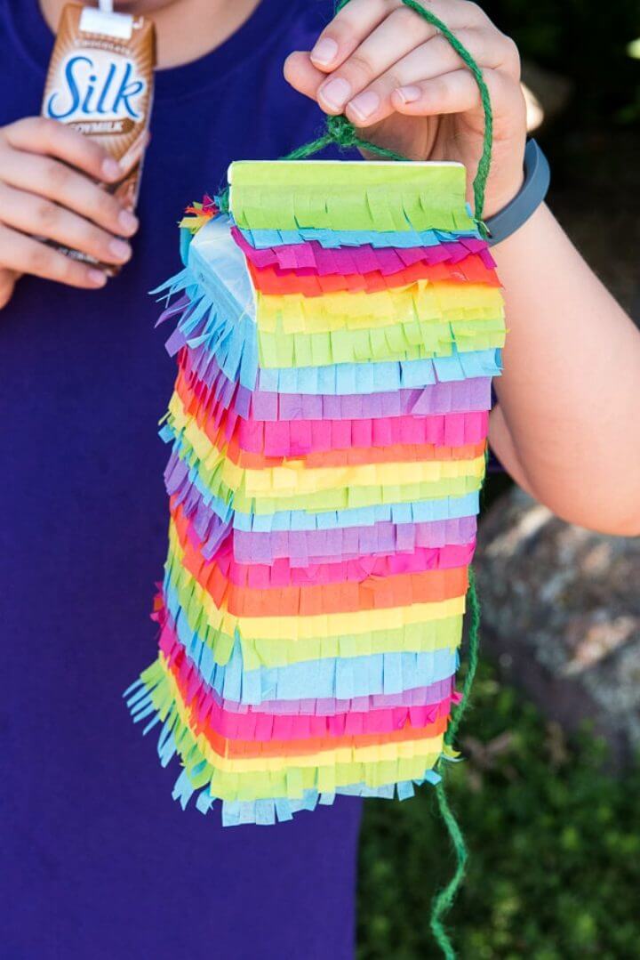 DIY Rainbow Milk Carton Pinata