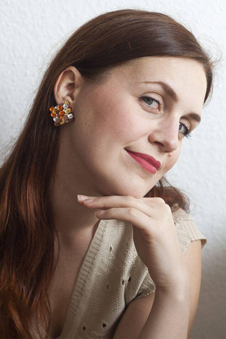 DIY Sparkling Sequin Stud Earrings