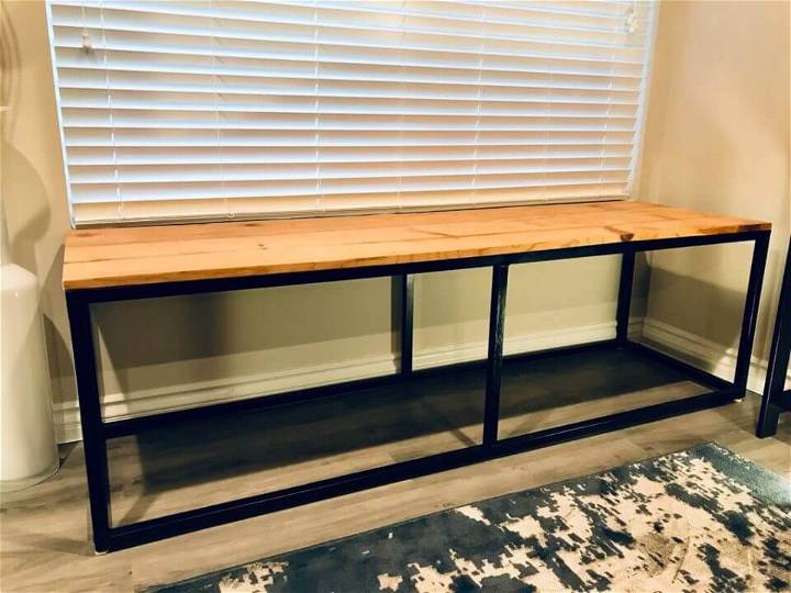DIY Steel and Wood Bench
