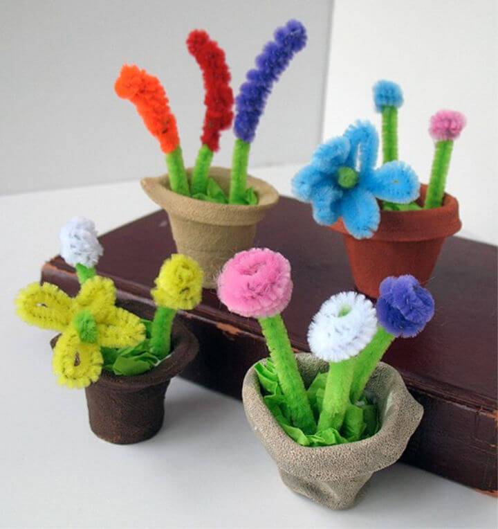 DIY Styrofoam Cup Mini Spring Flower Pots