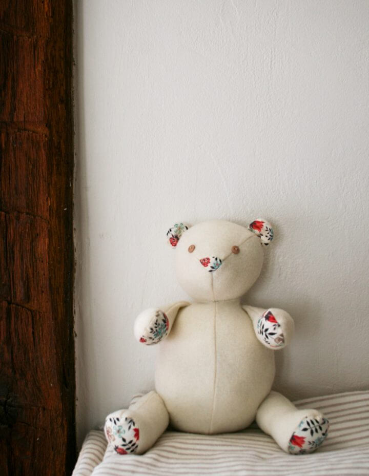 DIY Wool Liberty Teddy Bear