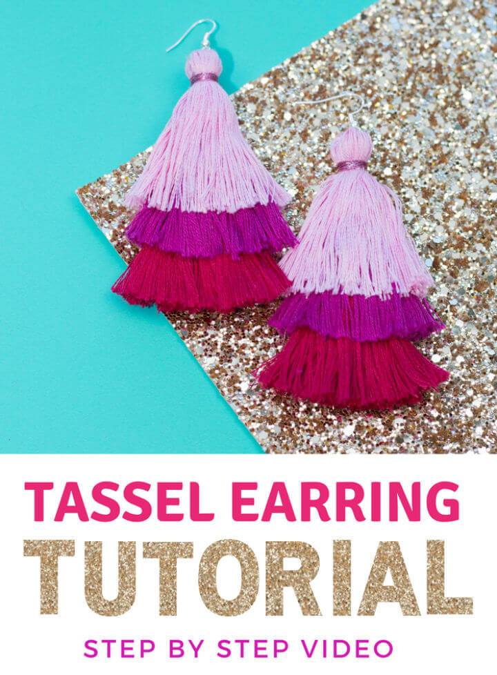 Easy DIY Layered Tassel Earrings