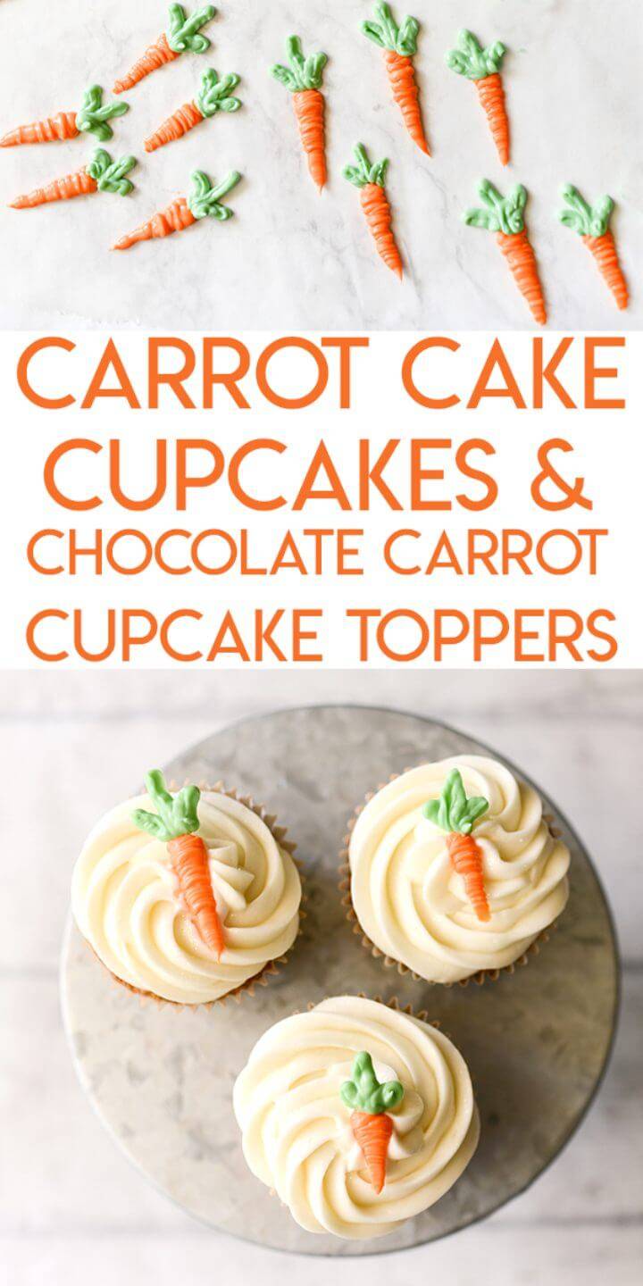 Edible Chocolate Carrot Cupcake Toppers