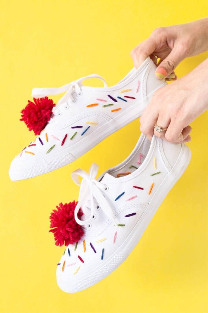 Embroidered Ice Cream Sneakers