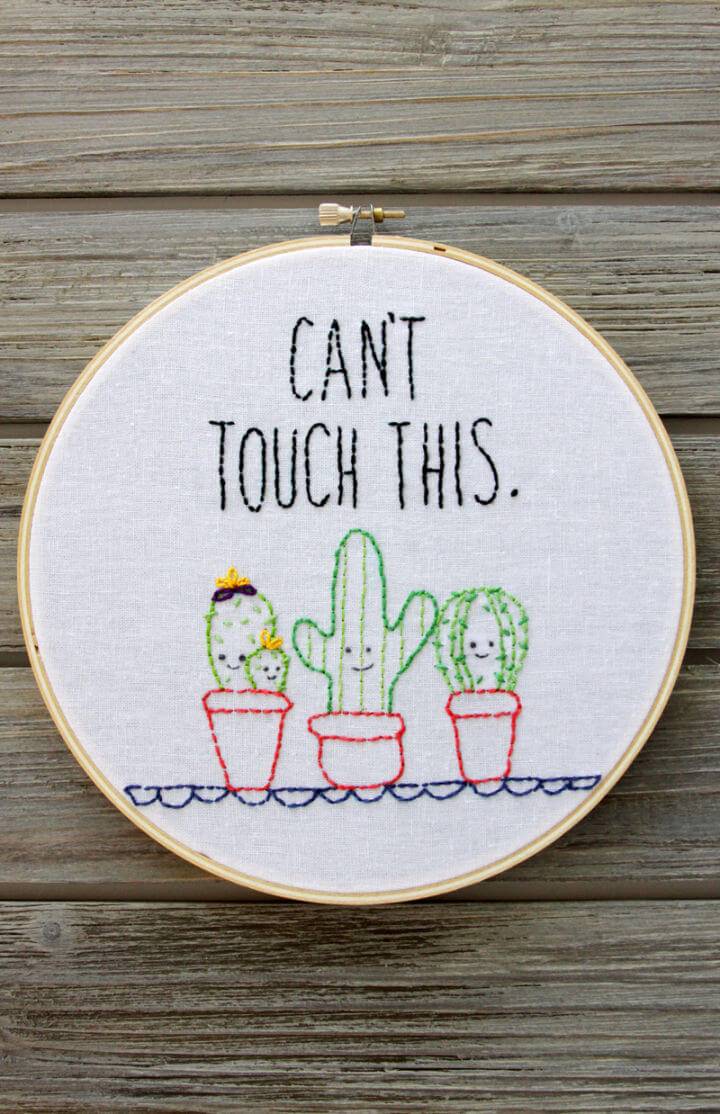 Embroidery Cactus Pattern