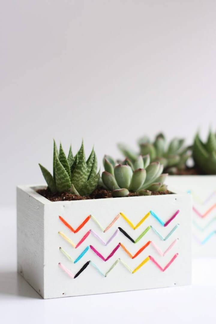 Embroidery Stitched Planters