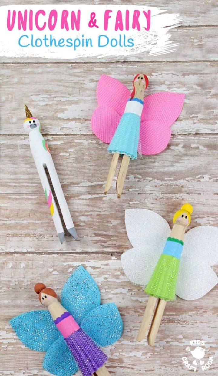 Fairy and Unicorn Clothespin Dolls
