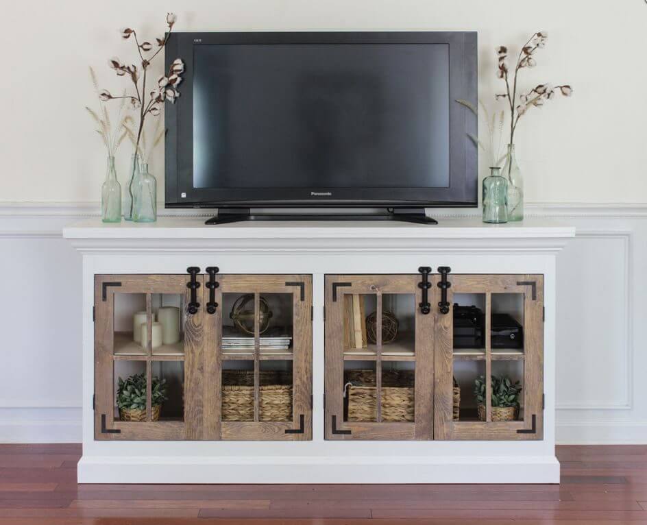 Farmhouse Style Media Cabinet