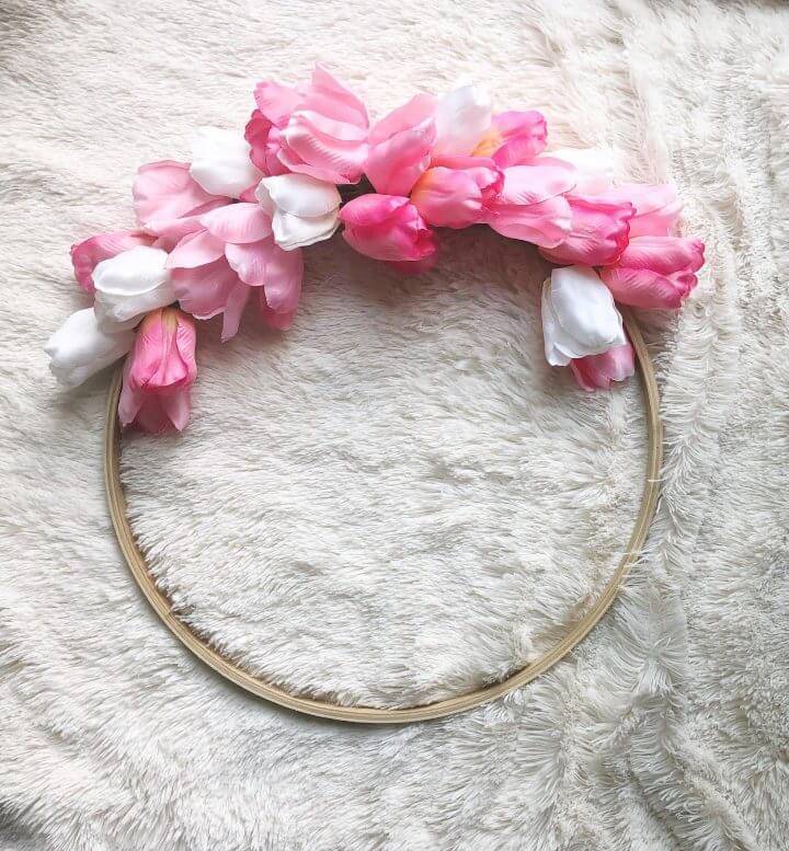 Flower Embroidery Hoop Wreath for Summer