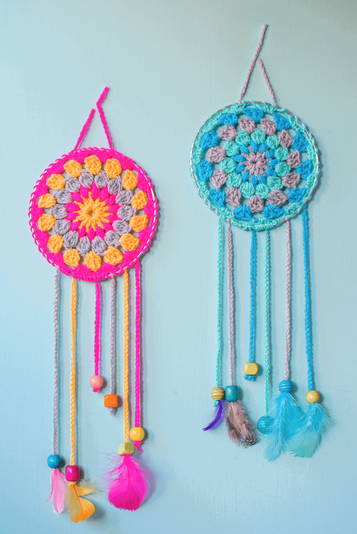 Free Crochet Dream Catchers Hanging Pattern