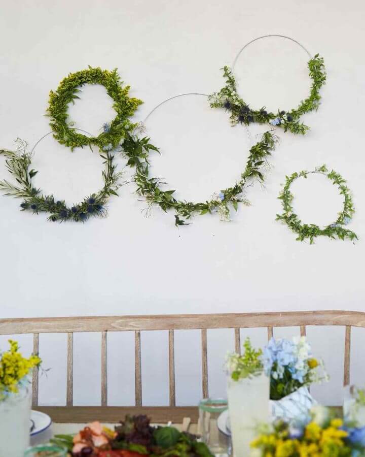 How to Make a Fresh Flowers Spring Hoop Wreath