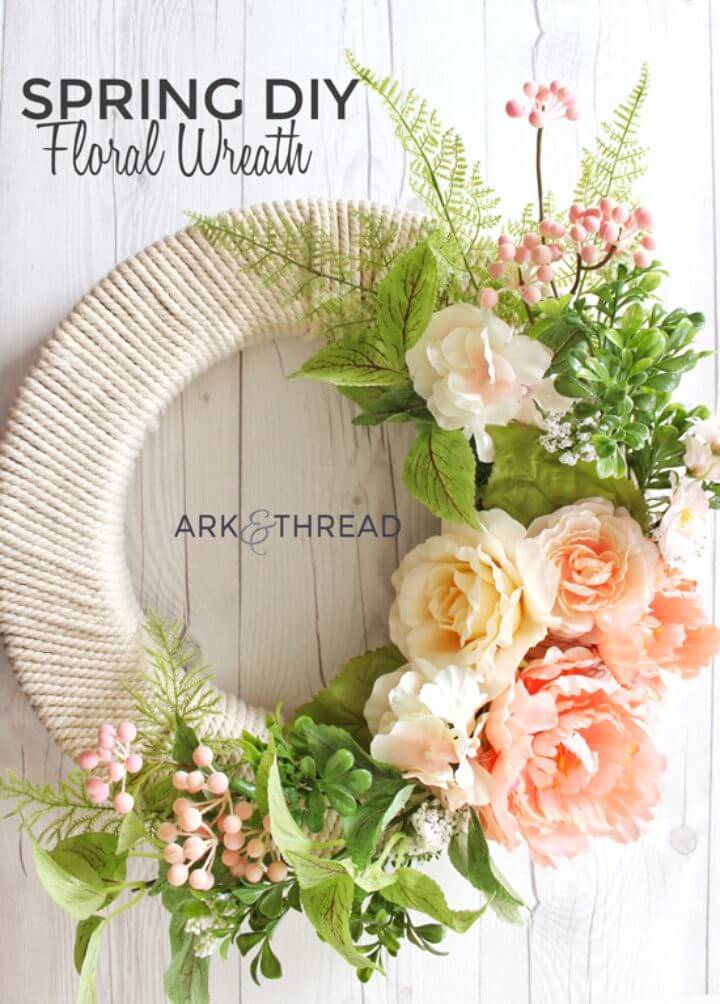 Gorgeous DIY Floral Spring Wreath