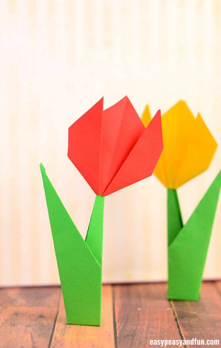 How to Make Origami Flowers – Origami Tulip