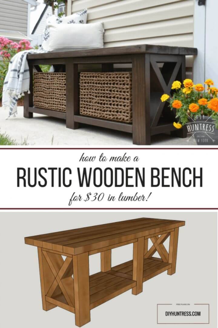 How to Make Rustic X bench