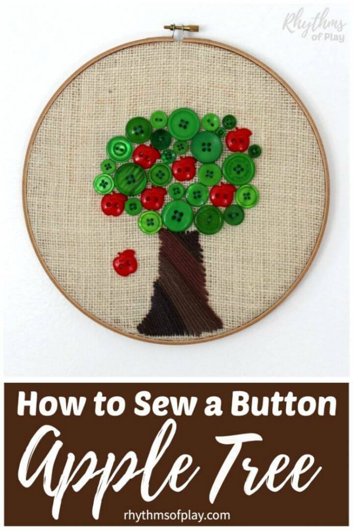 How to Sew a Button Apple Tree