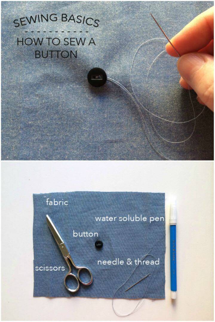 How to Sew a Button Step by step Tutorial