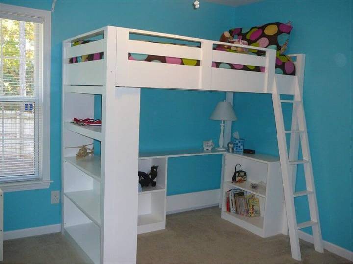 Loft Bed With Storage and a Desktop Space