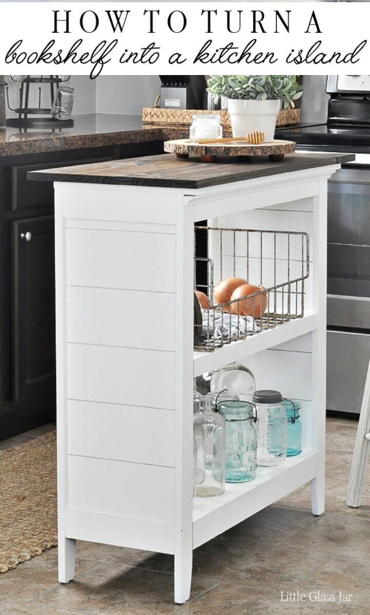 Make Bookshelf Kitchen Island