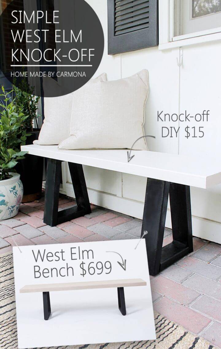 Make West Elm Bench Knock off