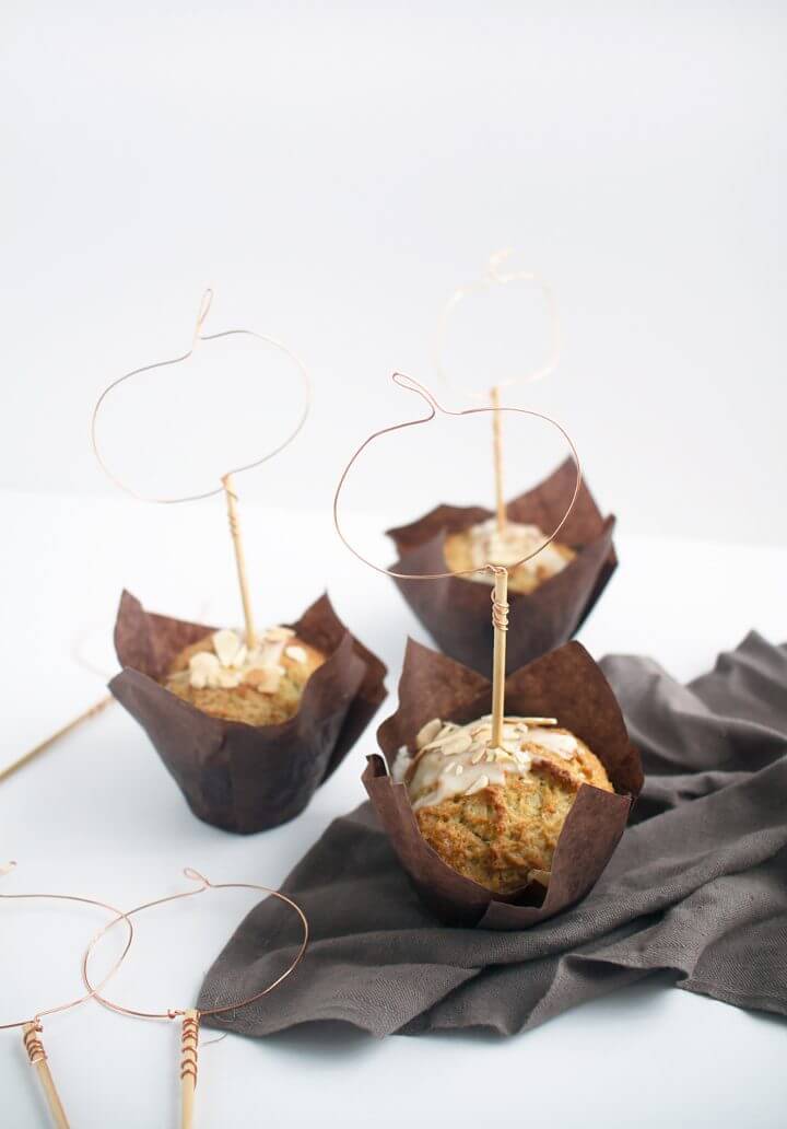 Make Wire Pumpkin Cupcake Toppers