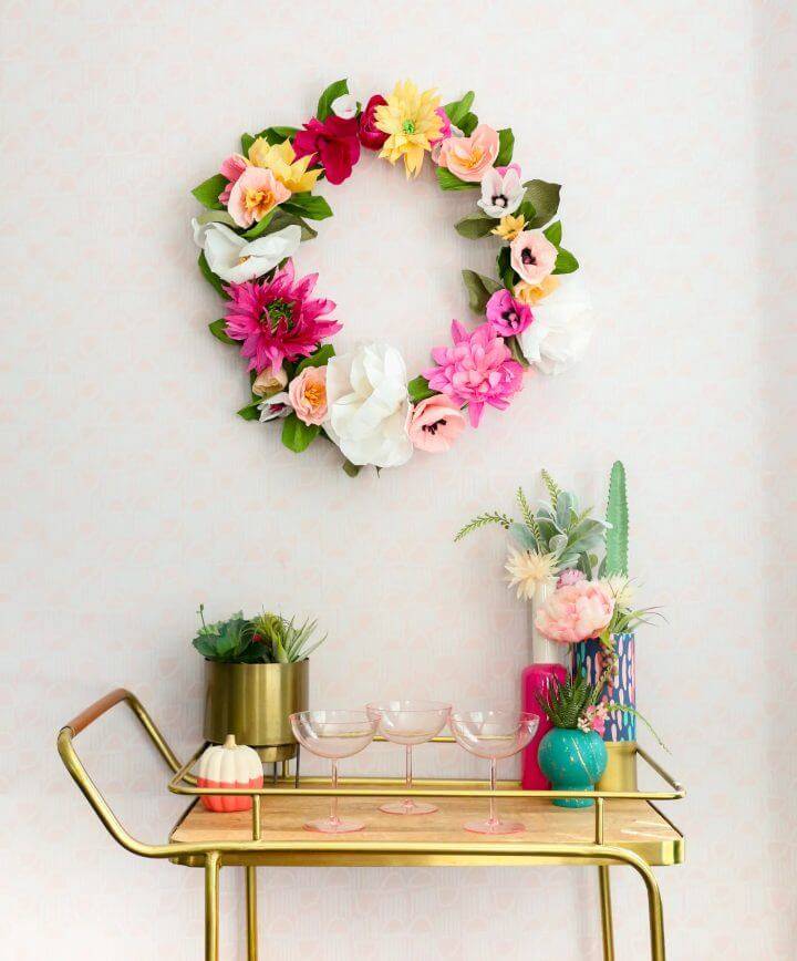 Make a Paper Flower Wreath